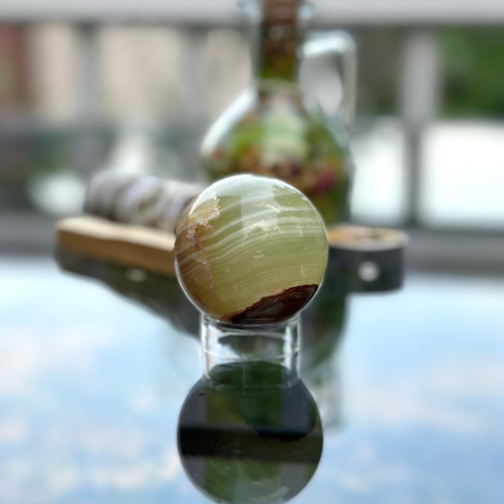 Banded Calcite Sphere - Picture 6 of 6